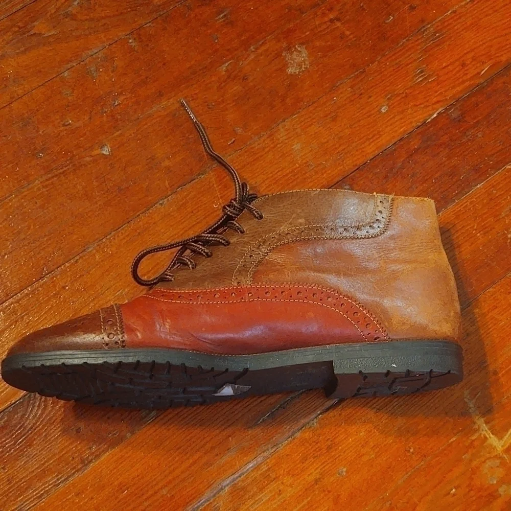 Predictions Cloris Tri-tone Leather Ankle Boots Sz 10